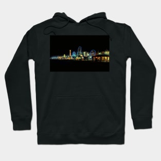 Ocean City Nj Skyline At Night Hoodie